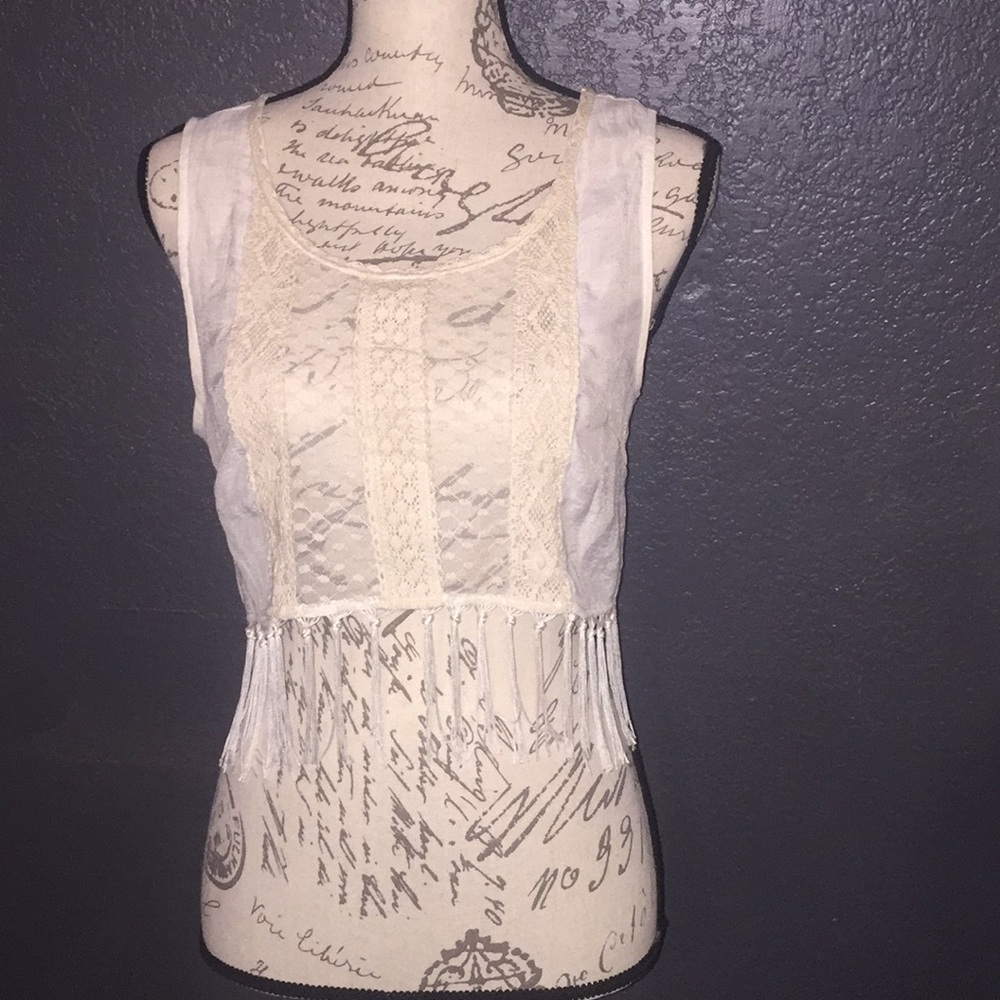 Kendall & Kylie fringe crop top